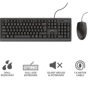 Kit Tasiera e Mlouse USB TKM-250 Trust