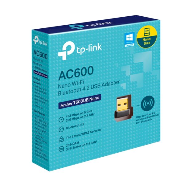 Nano adattatore USB Wi-Fi AC600 e Bluetooth 4.2 TP-Link