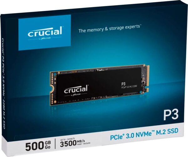 500Gb NVMe SSD P3 Crucial