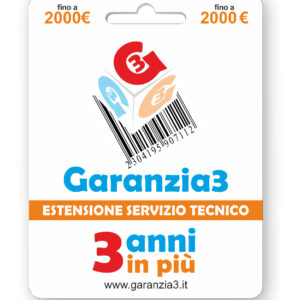 Estensione di garanzia 3 anni aggiuntivi massimale 2000€ - Garanzia3